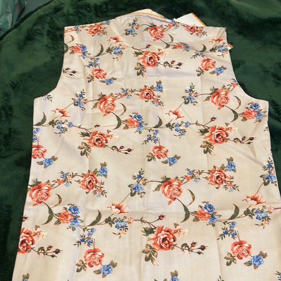 Digital Printed Polyester Floral Nehru Coat in Baby Pink - Picture 4 of 4